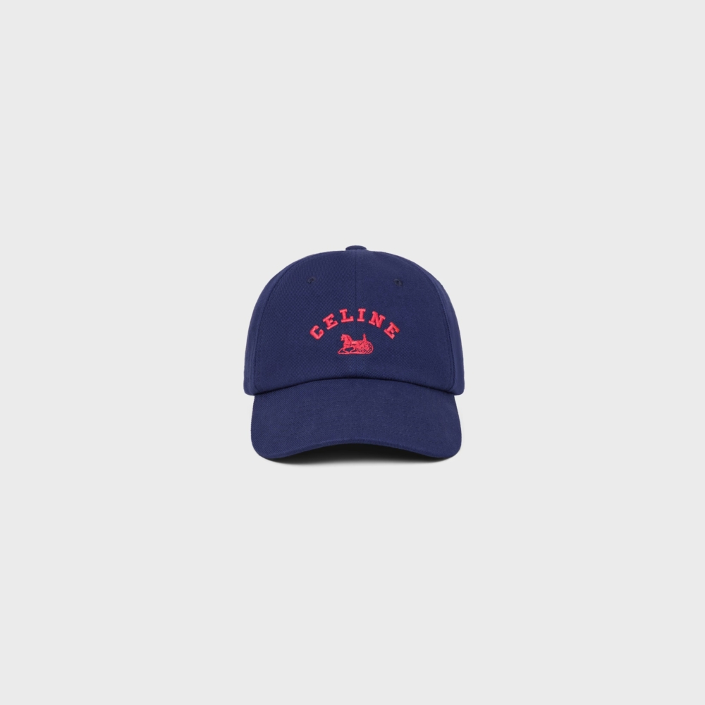 CELINE Richelieu Cap In Cotton Twill