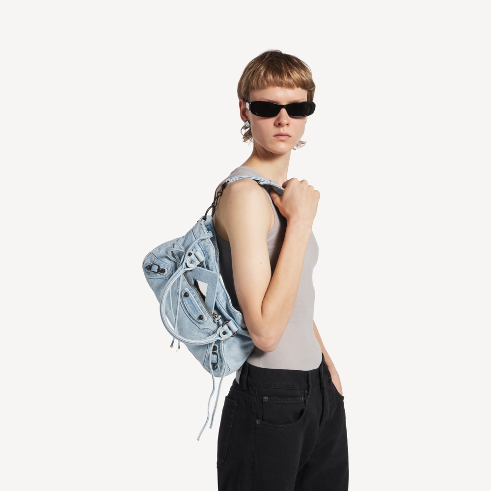 BALENCIAGA Women's Le City First Bag in Light Blue