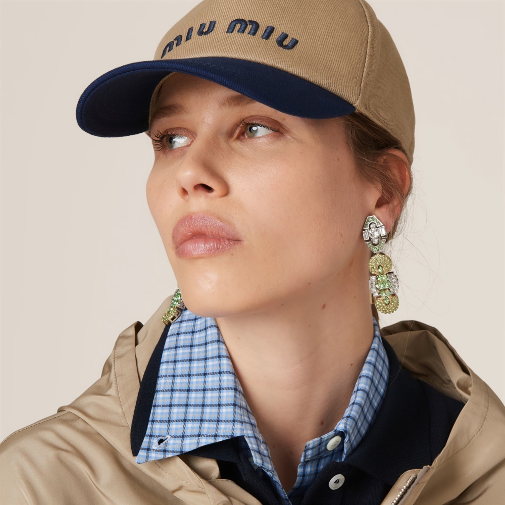 MIU MIU 斜紋棒球帽