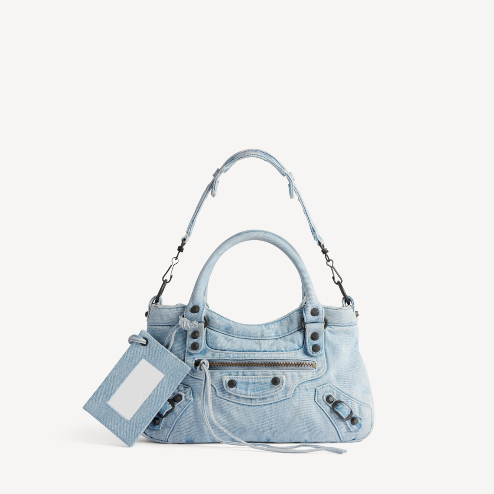 BALENCIAGA Women's Le City First Bag in Light Blue