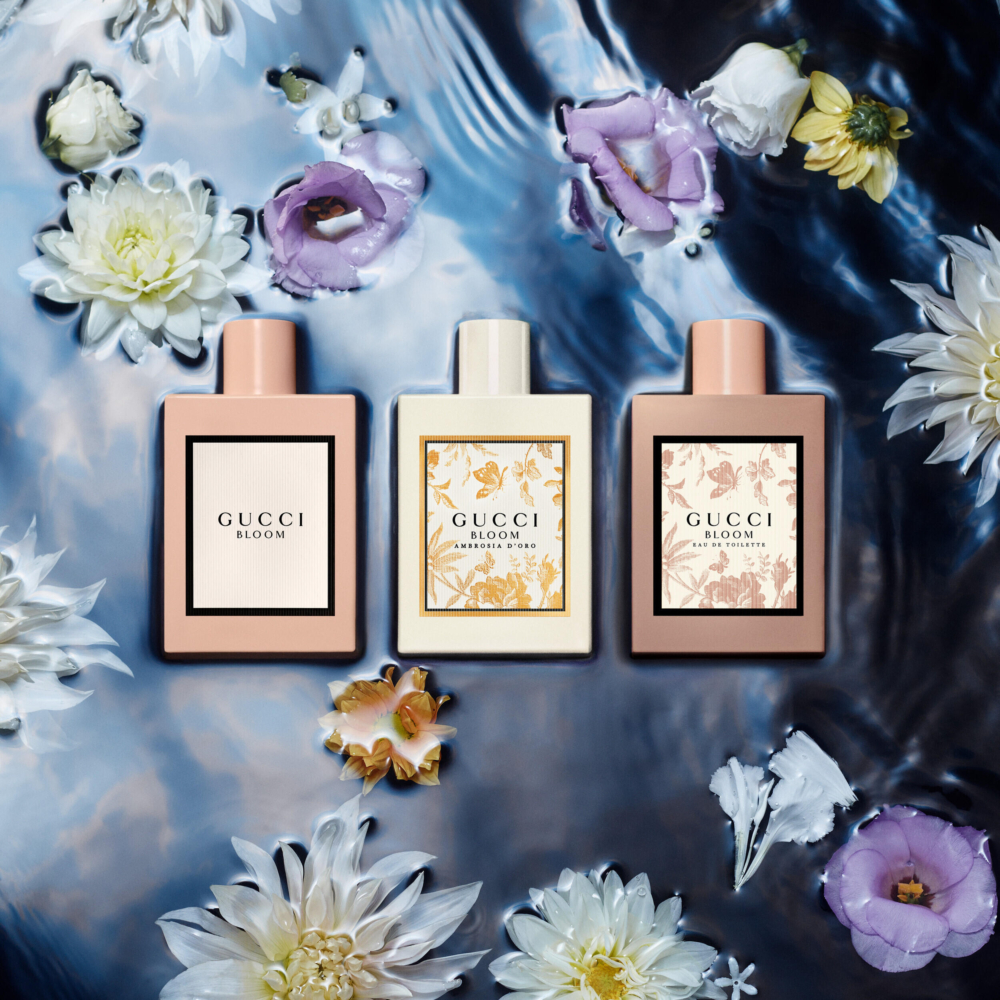 GUCCI以經典Bloom花園為靈感，推出全新花悅金燦女性淡香精