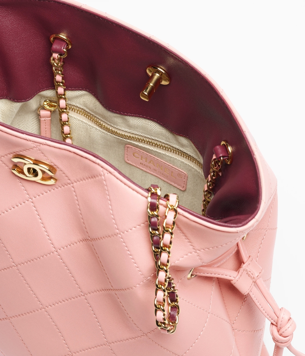 CHANEL 2026 秋冬前導系列Small Tote Lambskin Light Pink