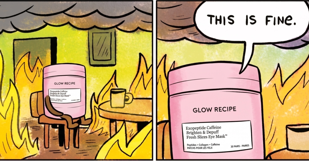 Glow Recipe後來又用經典的「This is fine」迷因回應整件事情